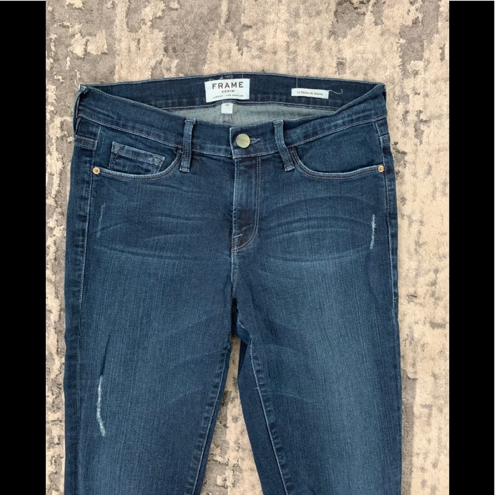 FRAME Le Skinny de Jeanne Distressed Jeans - Picture 11 of 15